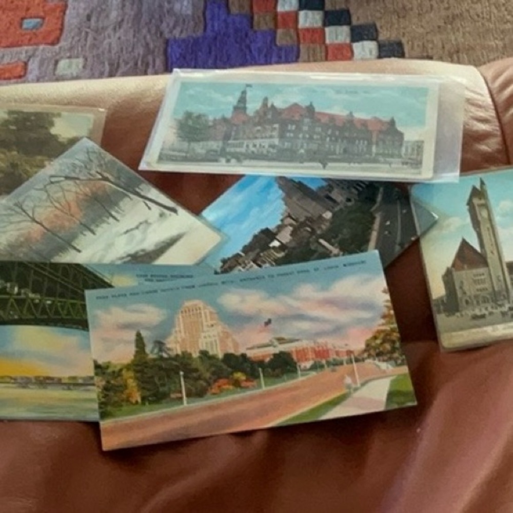 St. Louis Missouri Lot of Seven Vintage Postcards Collection 1905 to Mid Century